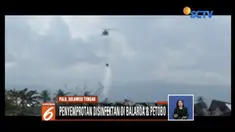Kawasan terdampak likuifikasi di Petobo dan Balaroa disemprot disinfektan untuk mencegah terjadinya infeksi atau pencemaran.