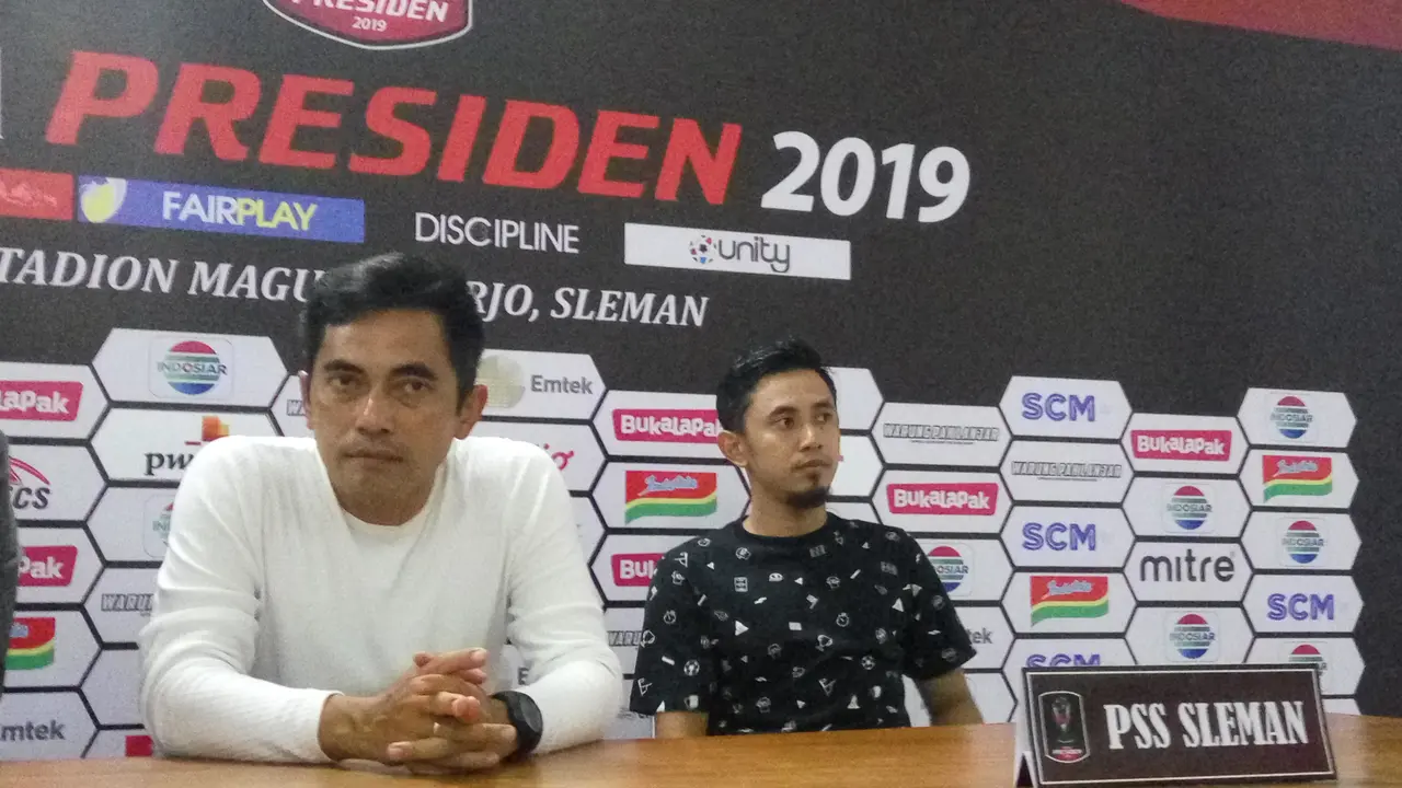 Pelatih PSS Sleman, Seto Nurdyantoro (Liputan6.com / Switzy Sabandar)