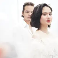 Hadiri acara Obsesi Awards 2022, Tissa Biani dan Dul Jaelani tampil mesra dan serasi. (Instagram/tissabiani).