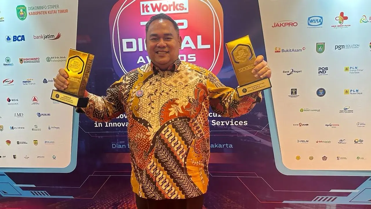 Top Digital Implementation 2023 dengan Penghargaan Bintang 5 Sukses Diraih Diskominfo Kutai Timur
