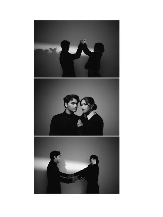 Dominasi hitam putih menghadirkan kesan dramatis pada foto. [Foto: Instagram/ Gregoria Mariska]