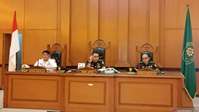 Sidang kasus dugaan penculikan dan pembunuhan kepala cabang (kacab) bank BUMN di Pengadilan Militer II-08 Jakarta.