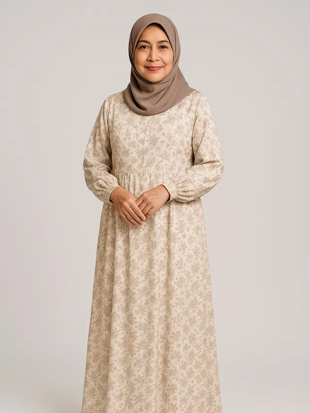 7 Rekomendasi Model Gamis Terbaru 2025 untuk Ibu Usia 50-an, Nyaman Dipakai dan Tampil Percaya Diri