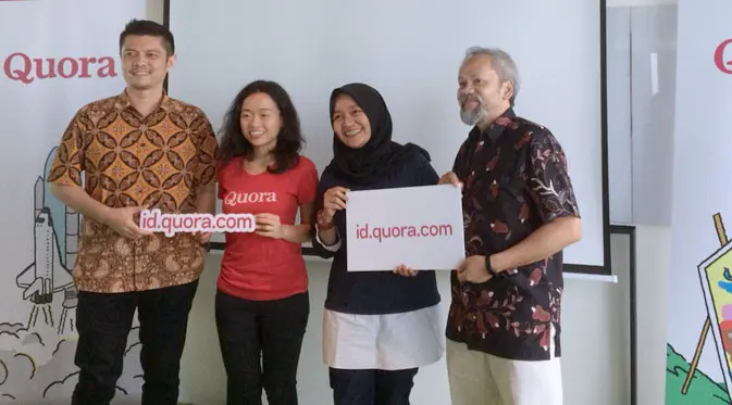 Acara peluncuran Quora versi bahasa Indonesia di Jakarta, Rabu (30/5/2018)