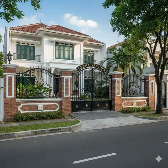 Model Pagar Klasik Sederhana yang Timeless (Foto: Gemini AI)