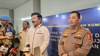 Menko Polhukam Hadi Tjahjanto usai acara Kompolnas di Jakarta Utara. (Foto: Merdeka.com/Bachtiarudin alam).