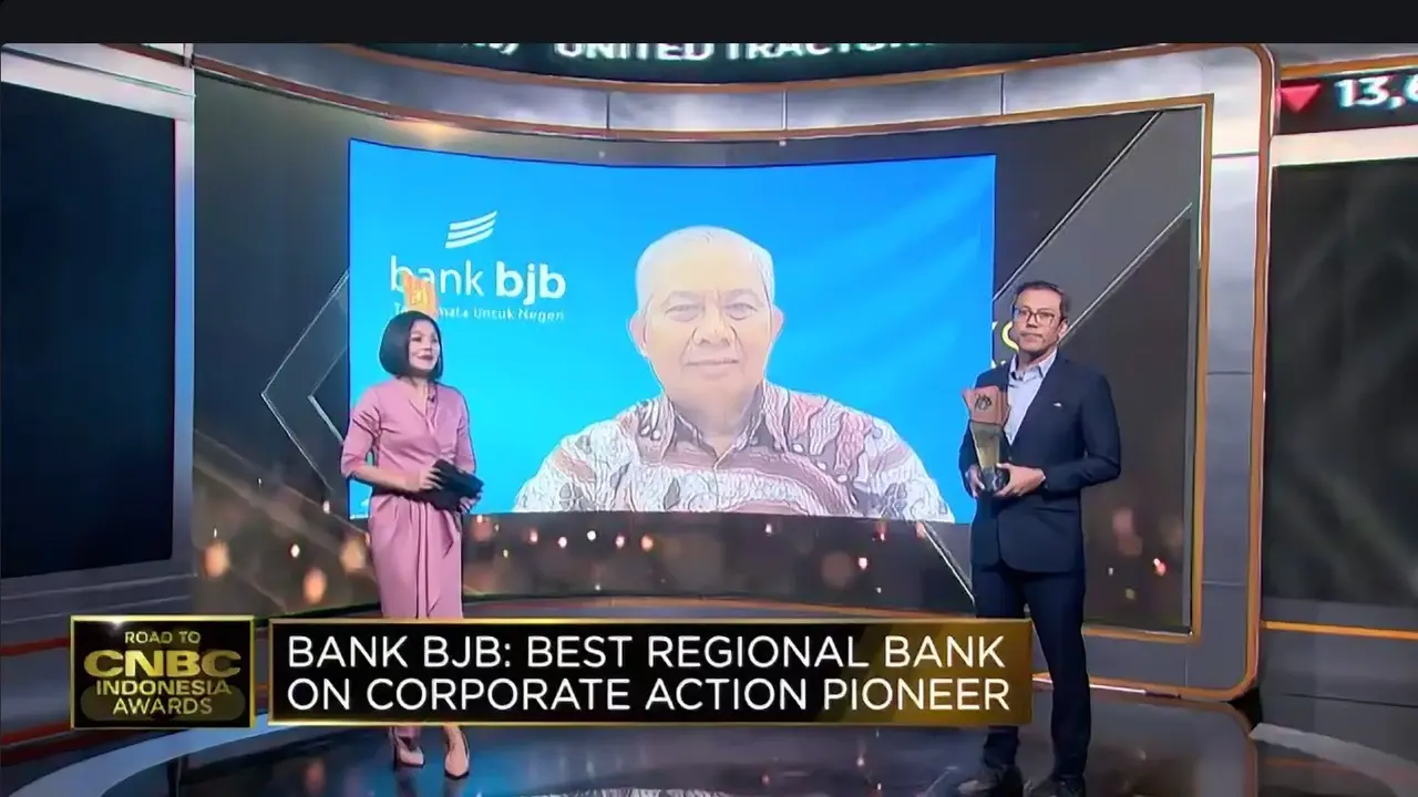 bank bjb Sabet Penghargaan Best Regional Bank on Corporate Action Pioneer di Ajang CNBC Indonesia Awards 2024