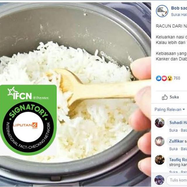 Cek Fakta Hoaks Bahaya Makan Nasi Yang Dipanaskan Dari Rice Cooker Cek Fakta Liputan6 Com