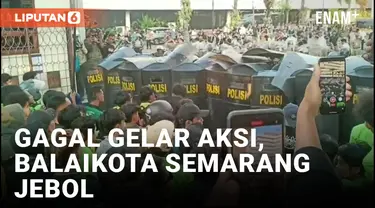 Balaikota Semarang Jebol usai Mahasiswa Gagal Menggelar Aksi di Gedung DPRD