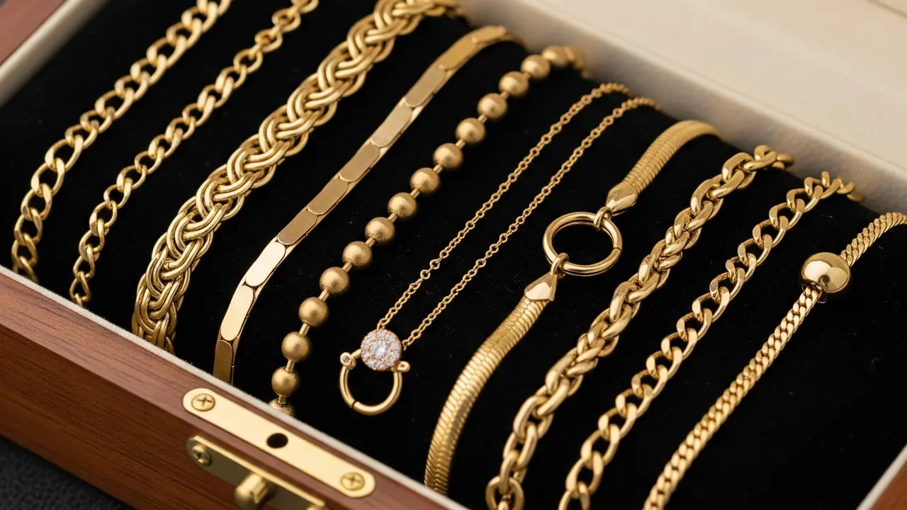 Gelang 6 Gram Model Rantai Emas untuk Tangan Kurus