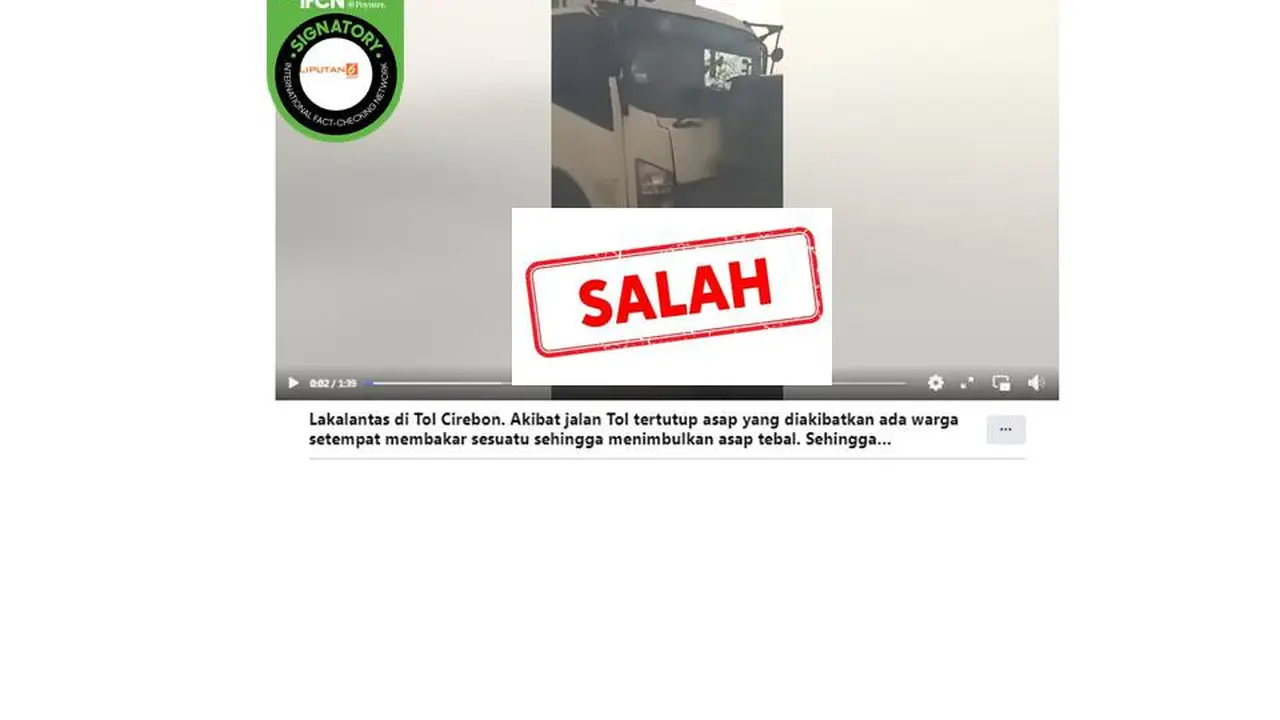 Cek Fakta kecelakaan di tol Cirebon