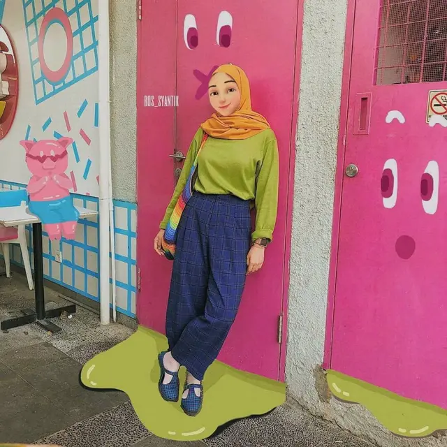 6 Editan Foto Kak Ros Upin Ipin Jadi Artis Ini Modis Banget, Kocak