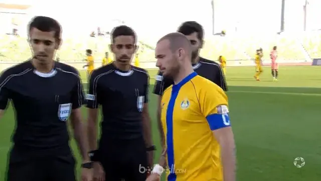 Berita video aksi Wesley Sneijder pada laga perdananya bersama AL Gharafa di Liga Qatar. This video presented by BallBall.