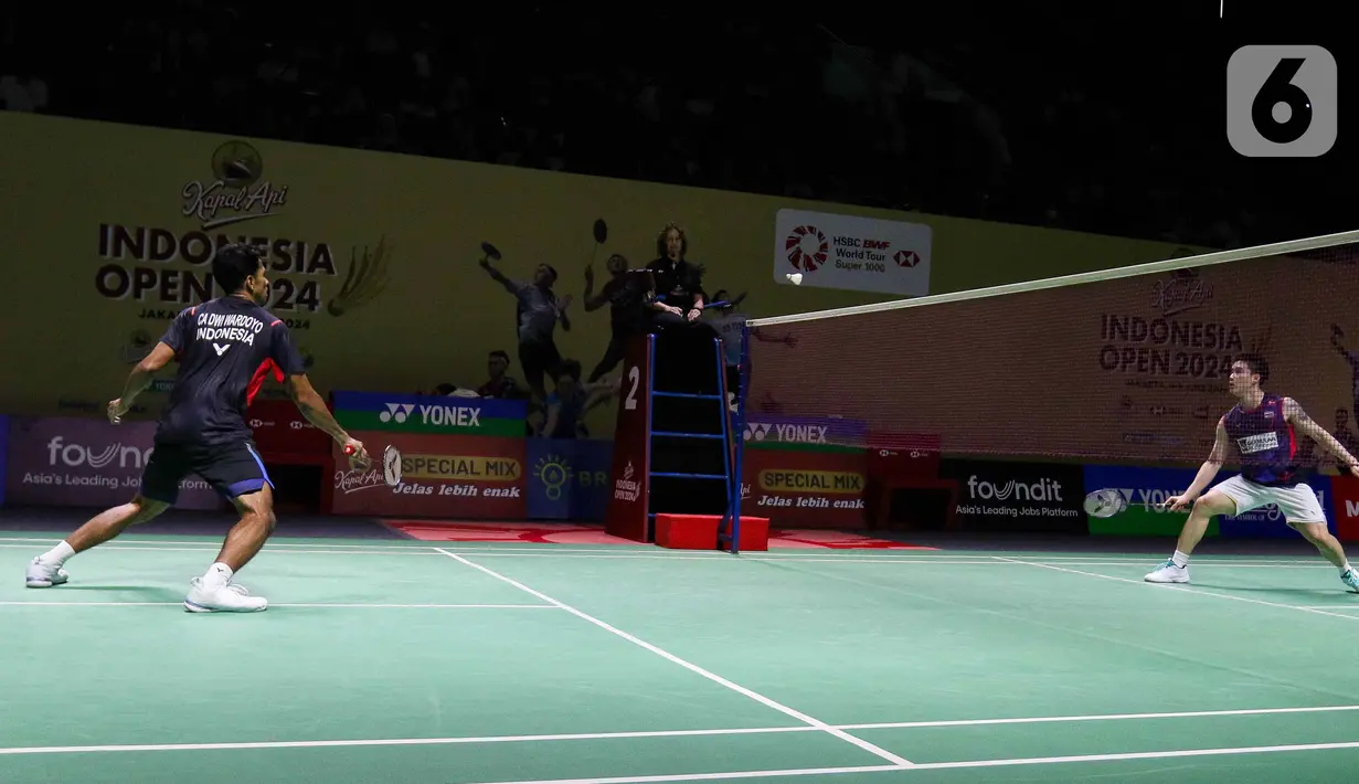 Kekalahan ini membuat Chico Aura Dwi Wardoyo harus angkat koper lebih awal dari turnamen Indonesia Open 2024. (Liputan6.com/Herman Zakharia)