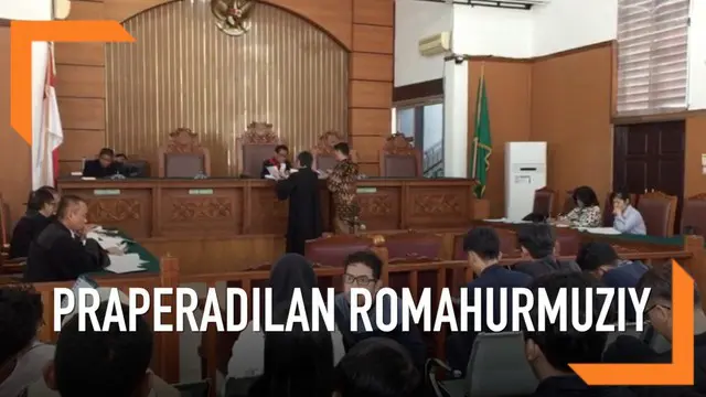 Pengadilan Negeri Jakarta Selatan menggelar sidang gugatan prapradilan kasus dugaan suap pengisian jabatan di Kemenag dengan tersangka Romahurmuziy alias Rommy, Senin (6/4/2019).