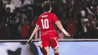 Striker Timnas Indonesia, Ole Romeny, membobol gawang Mozambik. (Dok. Timnas Indonesia)