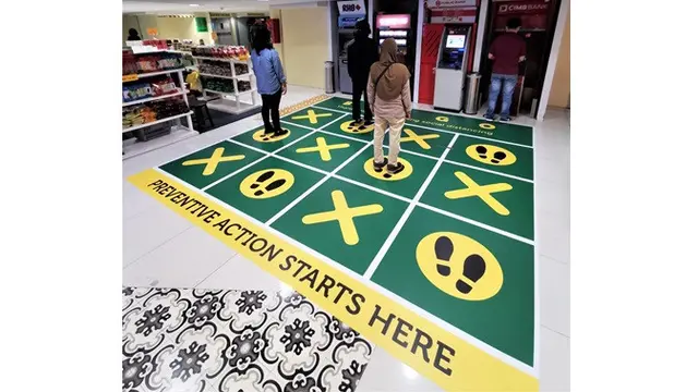 Viral, Mall Ini Miliki Desain Lantai Unik Terapkan Social Distancing