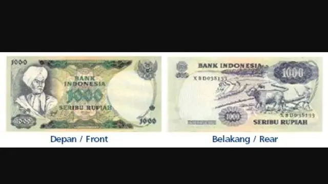 3. Rp 1.000/Tahun Emisi 1975 (bergambar Pangeran Diponegoro). (Foto: BI)