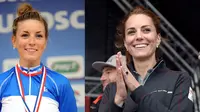 Seorang atlet sepeda asal Prancis, terlihat sangat mirip dengan Duchess of Cambridge, Kate Middleton.