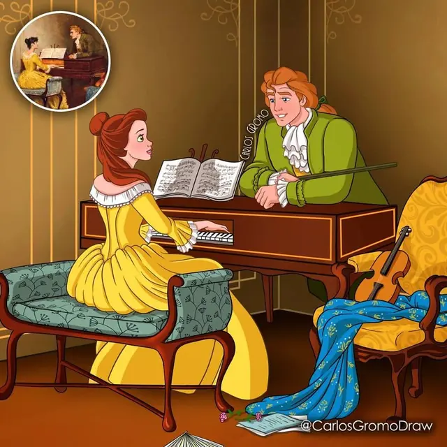 6 Karakter Disney Digambarkan Jadi Mirip Lukisan Terkenal Ini Unik, Bikin Kagum