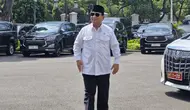 Presiden Terpilih periode 2024-2029, Prabowo Subianto menemui Presiden Joko Widodo atau Jokowi di Istana Kepresidenan Jakarta, Senin (8/7/2024). (Foto: Liputan6.com/Lizsa Egeham).