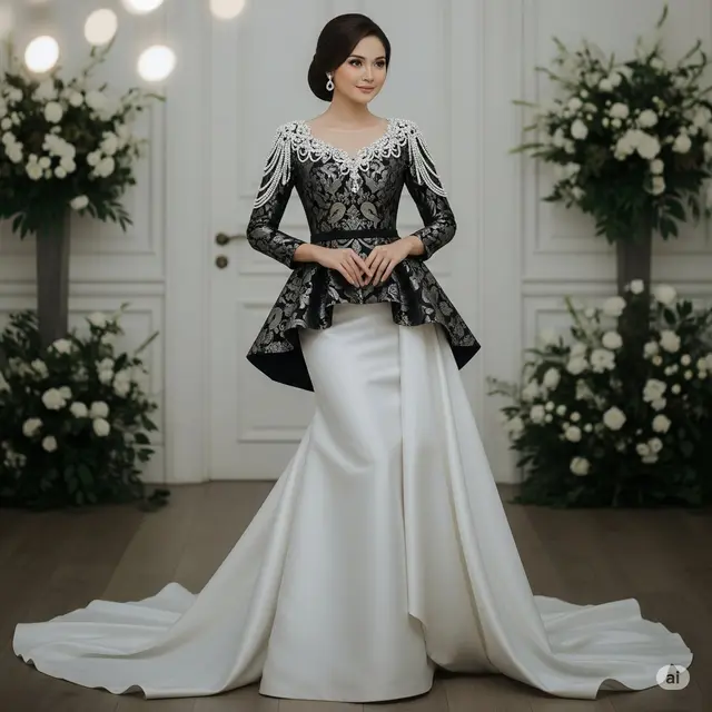Fit and Flare dengan Payet & Manik-manik