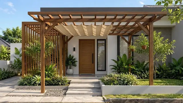 Model Penutup Pergola Kayu