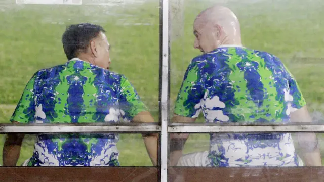 Foto: Melihat Duet Presiden FIFA dan Ketum PSSI Saat Fun Football, Sama-sama Cetak Gol