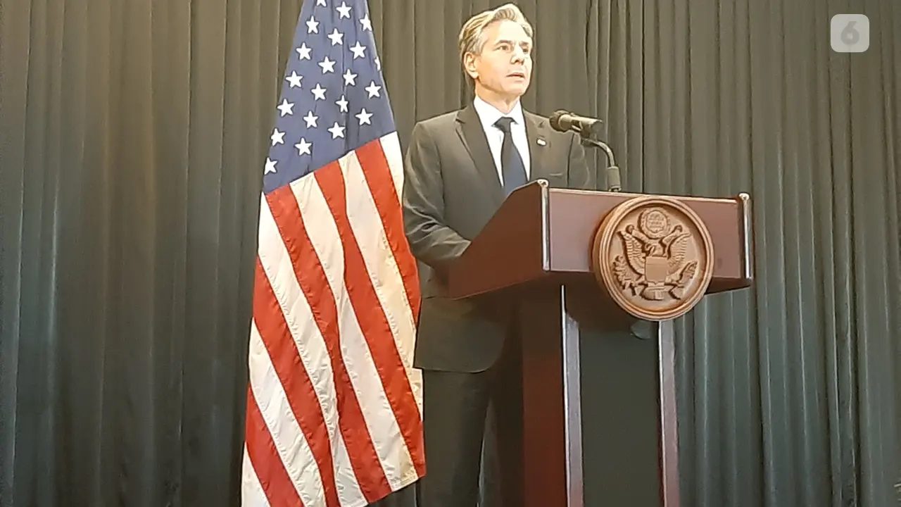 Menlu AS Antony Blinken di Jakarta, Selasa (14/12/2021).