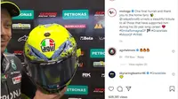 Valentino Rossi Pakai Helm dengan Desain Istimewa (Ist)