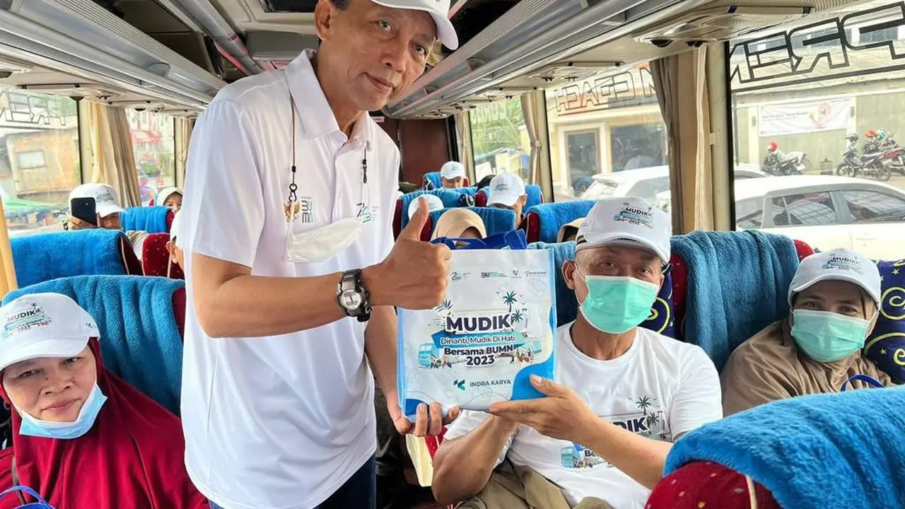 Mudik gratis BUMN yang diselenggarakan Indra Karya