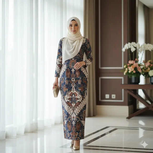 7 Model Gamis Batik Formal, Elegan dan Anggun untuk Acara Resmi Maupun Kondangan