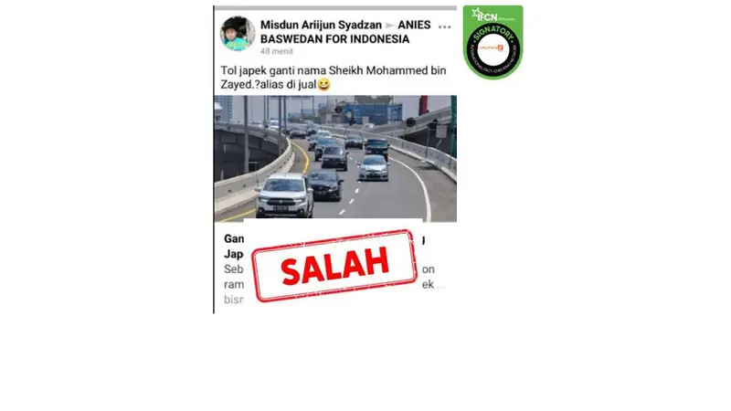 Cek Fakta Jalan tol