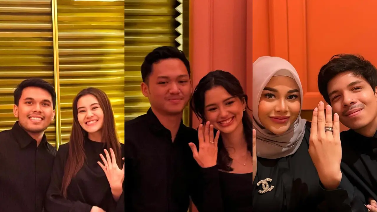 Adu Gaya Couple di Lamaran Romantis Azriel Hermansyah-Sarah Menzel, Ada Thariq Halilintar-Aaliyah Massaid yang Ikut Pamer Cincin