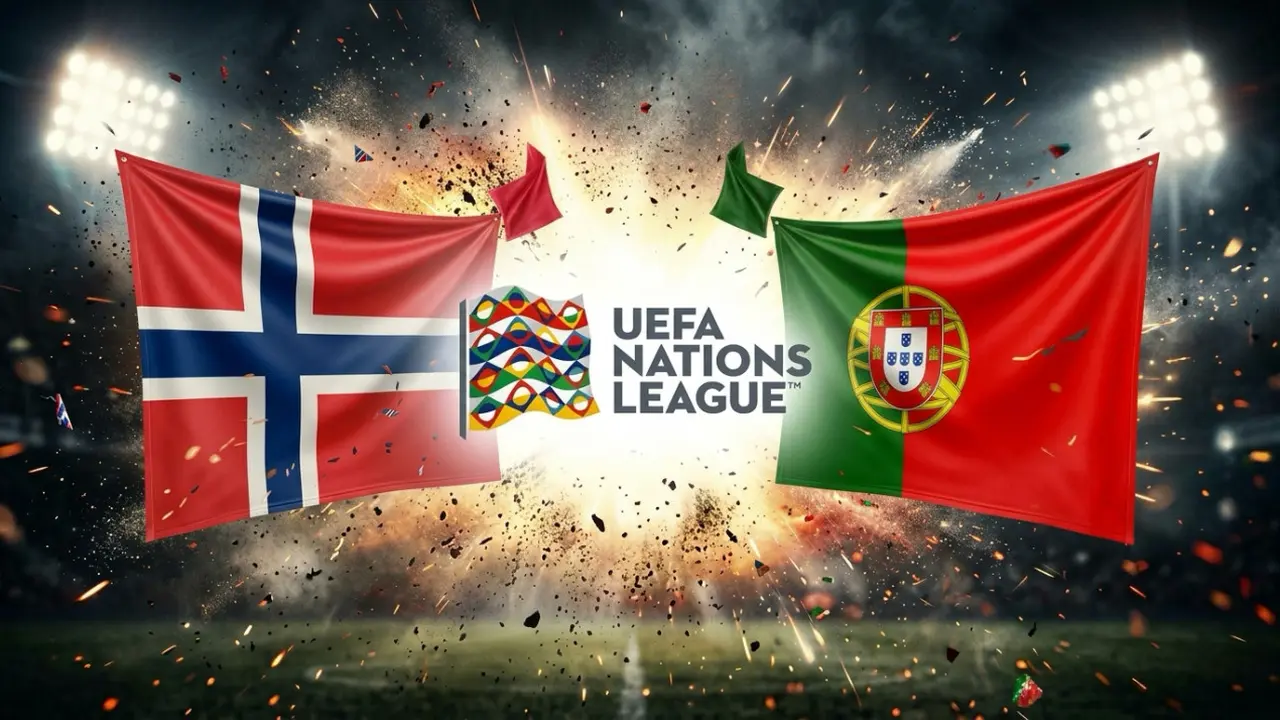 Ilustrasi Norwegia Vs Portugal, UEFA Nations League