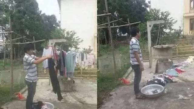 6 Momen Apes Jemur Pakaian Ini Bikin Elus Dada, Ada Saja Dramanya