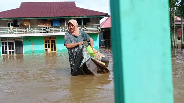 Banjir Konawe Utara, ribuan orang mengungsi.