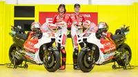 Pertamina Enduro VR46 memakai livery spesial pada MotoGP Mandalika, akhir pekan iini. Tim milik legenda MotoGP, Valentino Rossi, tersebut bakal didominasi warna merah dan putih. (dok. X&nbsp;Pertamina Enduro VR46 Racing Team)