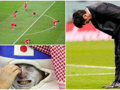 Langkah dua raksasa sepak bola asia yakni Jepang dan Korea Selatan harus terhenti di 16 besar Piala Dunia 2022. Berikut ekspresi kesedihan para wakil terakhir dari benua asia yang berguguran tadi malam.