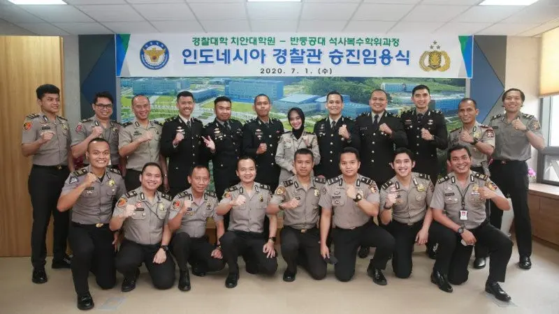 Sebanyak 20 Perwira Polri sedang mengikuti pendidikan pascasarjana di Korean National Police University (KNPU), Asan, Korea Selatan. (KBRI Seoul)