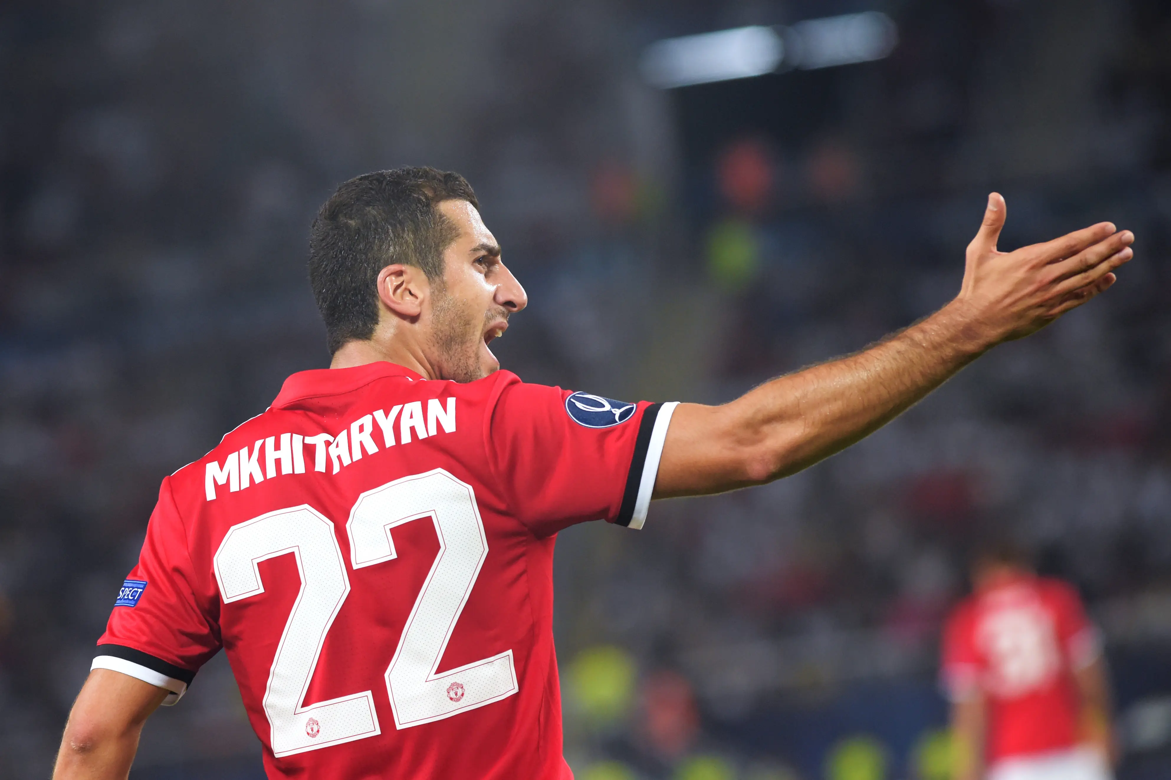 Gelandang Manchester United (MU), Henrikh Mkhitaryan (ARMEND NIMANI / AFP)