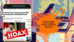 Cek Fakta: Hoaks Artikel Presiden Prabowo akan Tutup Program MBG karena Krisis Ekonomi
