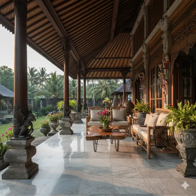 Model Teras Ruang Tamu yang Cocok untuk Rumah di Kampung. Gemini