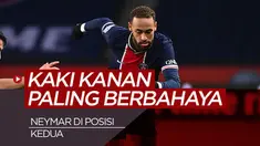 Berita motion grafis 5 pemain dengan kaki kanan paling mematikan di penyisihan Liga Champions 2020-2021. Neymar di posisi kedua.