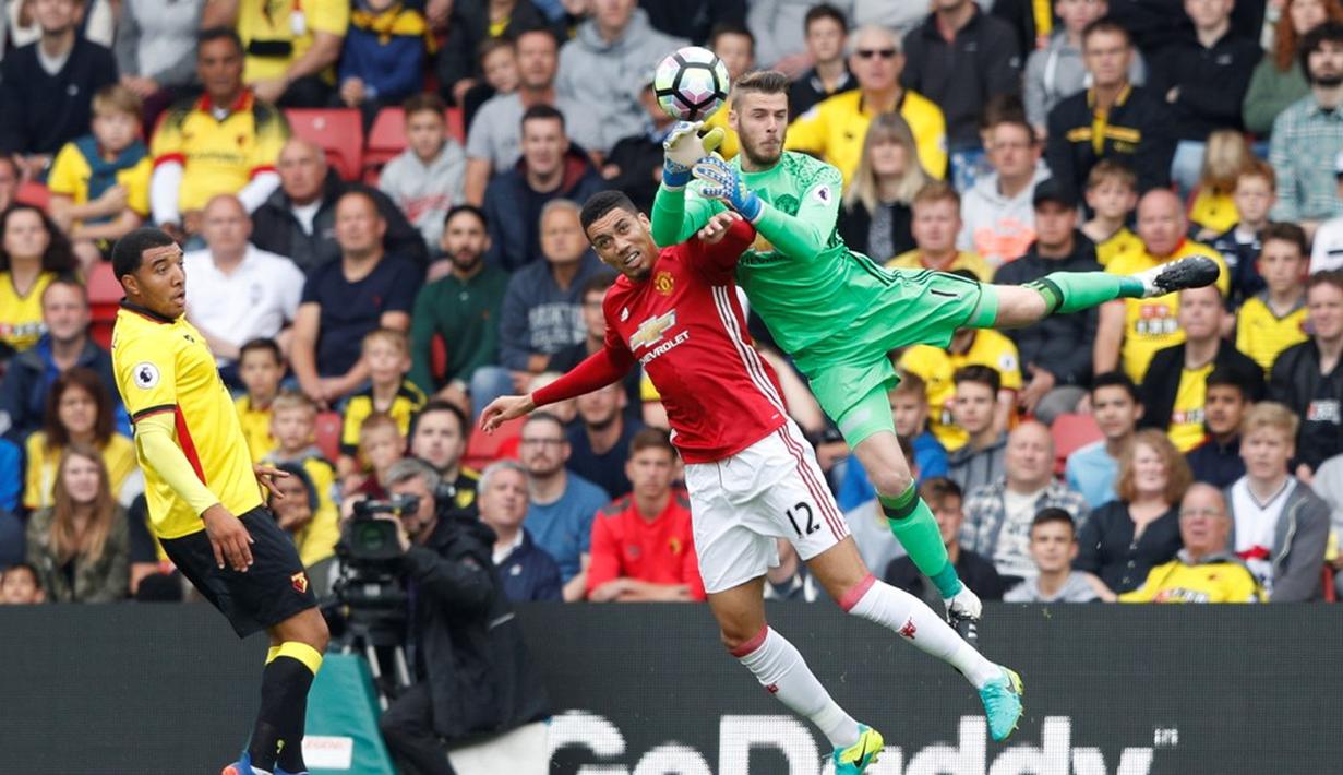6. David De Gea. Jersey David De Gea menjadi satu-satunya jersey kiper yang masuk 10 besar jersey terlaris Premier League. (AFP/Adrian Dennis)