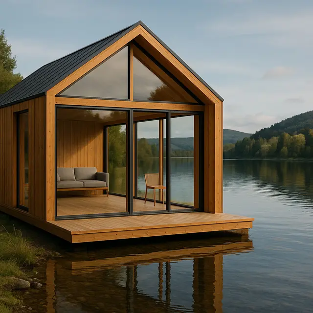 Rumah Kaca di Pinggir Danau