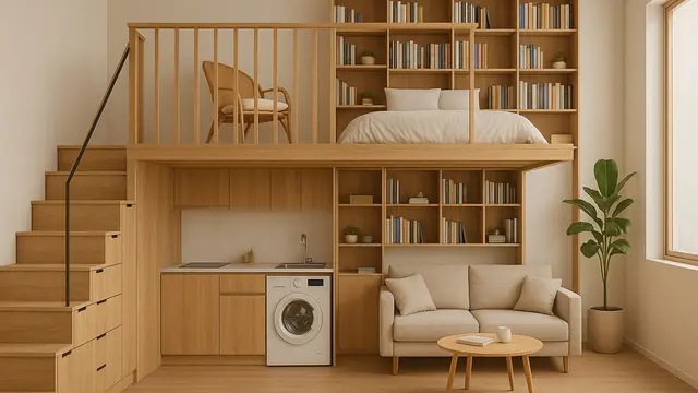 Inspirasi Model Rumah Kayu Tropis Mezzanine/Ilustrasi oleh AI