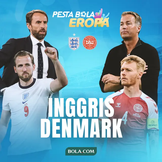 Piala Eropa - Euro 2020 Inggris Vs Denmark - Head to Head