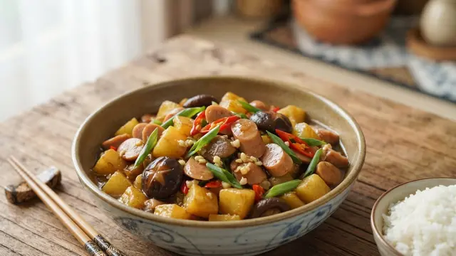 Resep Tumis Kentang Jamur Sosis yang Gurih dan Praktis