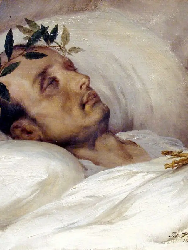 Lukisan yang menggambarkan Napoleon Bonaparte saat meninggal karya Horace Vernet 1826 (Wikipedia/Public Domain)